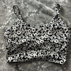 PINK Victoria's Secret Black and White
Floral Tank Top